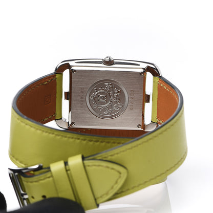 Hermes Stainless Steel Chevre Mysore 29mm Cape Cod Double Tour Quartz Watch Vert Anis 5 of 9