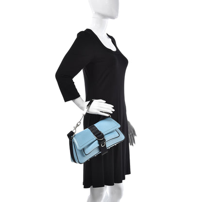 Christian Dior Coated Canvas Crystal Hardcore Bag Light Blue 3 of 8