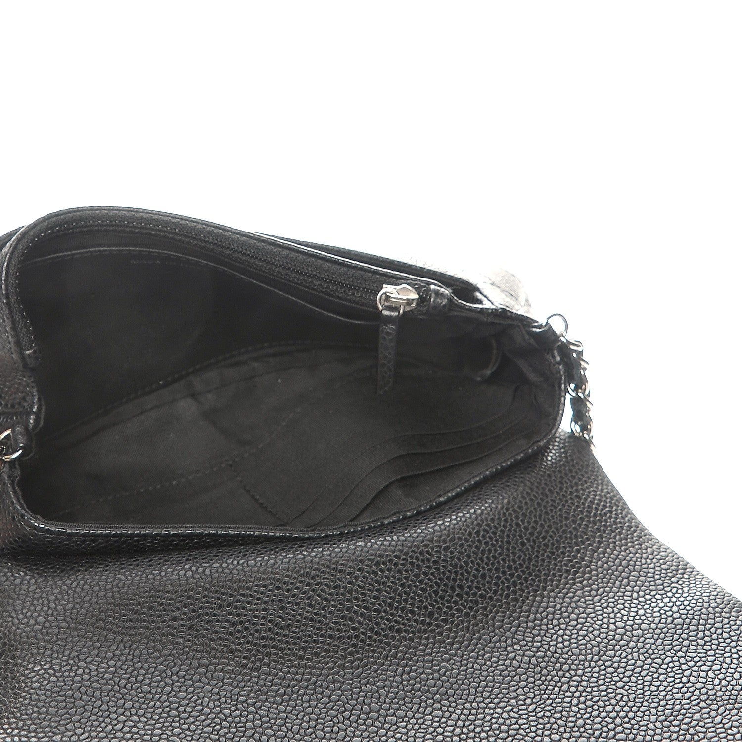 Chanel Caviar Half Moon Wallet On Chain WOC Black 4 of 9