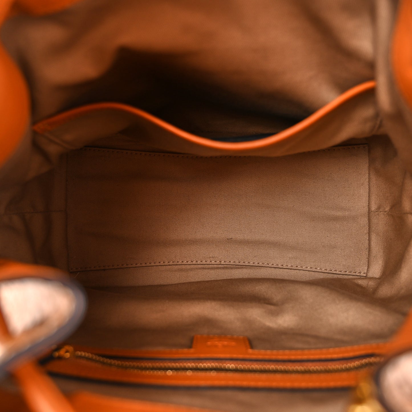 Visetos Small Soft Berlin Drawstring Bucket Bag Cognac