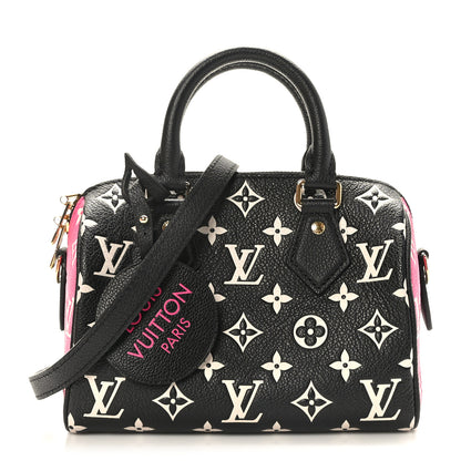 Louis Vuitton Empreinte Monogram Spring in the City Speedy Bandouliere 20 Black White Pink 1 of 9