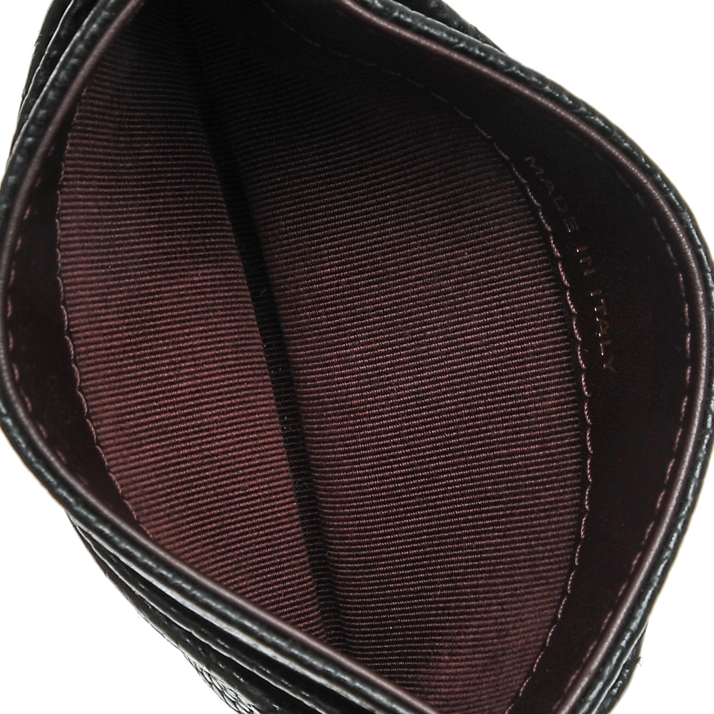 Caviar Quilted Card Holder Black