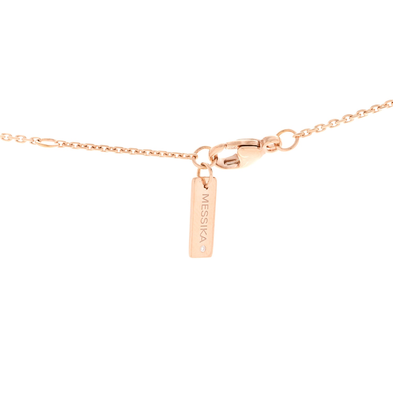 Messika 18K Rose Gold Diamond Baby Move Necklace 4 of 6