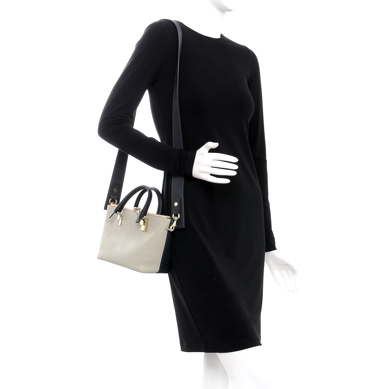 Chloe Smooth Calfskin Mini Baylee Tote Marshmallow 2 of 6
