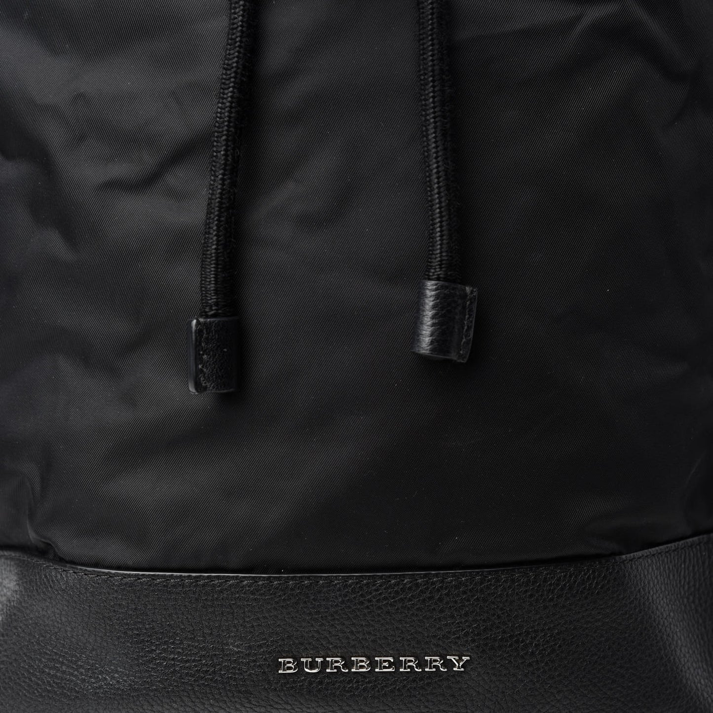 Nylon Grained Calfskin Watson Diaper Bag Black