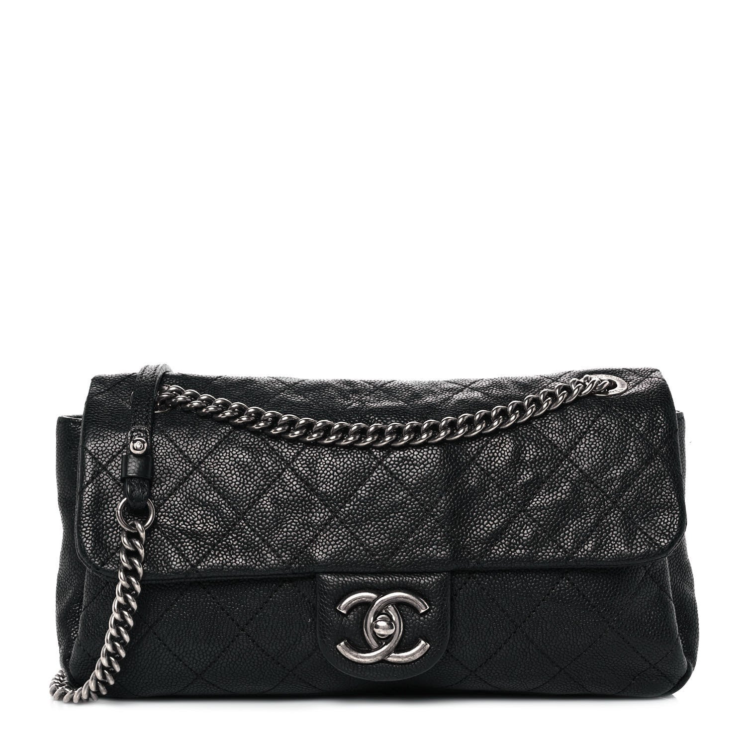 Chanel Caviar Quilted Medium Simply CC Flap Black 1 of 12