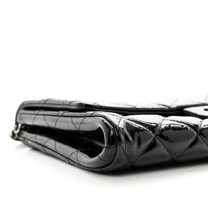 Chanel Patent Quilted Clutch with Chain Flap Black 9 of 10