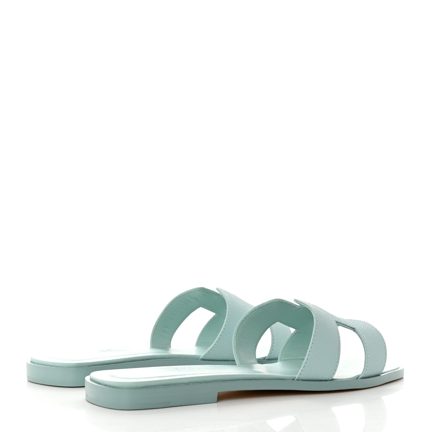 Hermes Epsom Oran Sandals 38 Vert Embrun 4 of 10