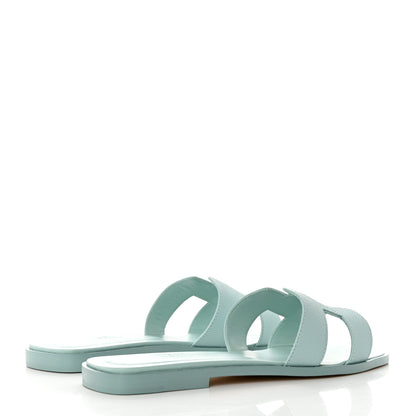 Hermes Epsom Oran Sandals 38 Vert Embrun 4 of 10