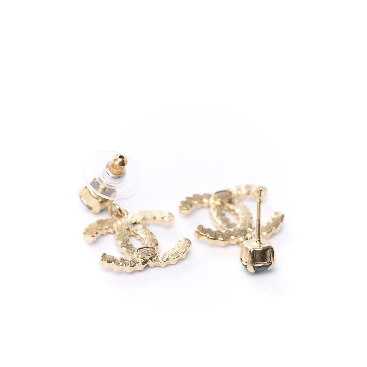 Crystal Over The Rainbow CC Drop Earrings Gold Multicolor