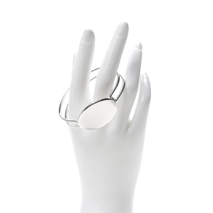 Tiffany Sterling Silver Oval ID Tag Wire Cuff Bangle Bracelet 2 of 5