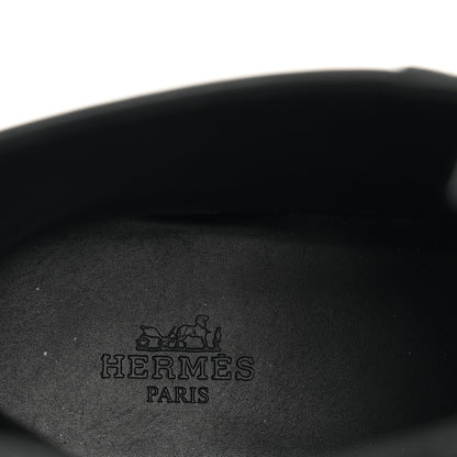 Hermes Glossed Calfskin Funk Ankle Boots 38 Black 8 of 9