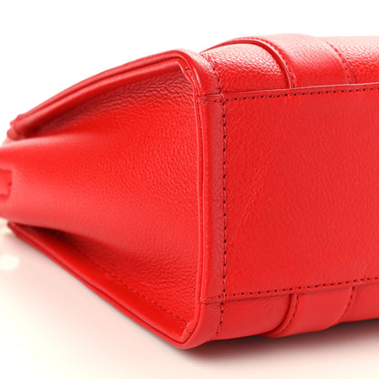 Marc Jacobs Grained Calfskin Small The Tote Bag Red 10 of 11