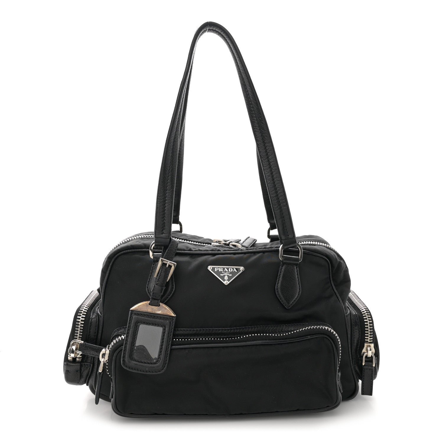Prada Tessuto Nylon Shoulder Bag Black 1 of 12