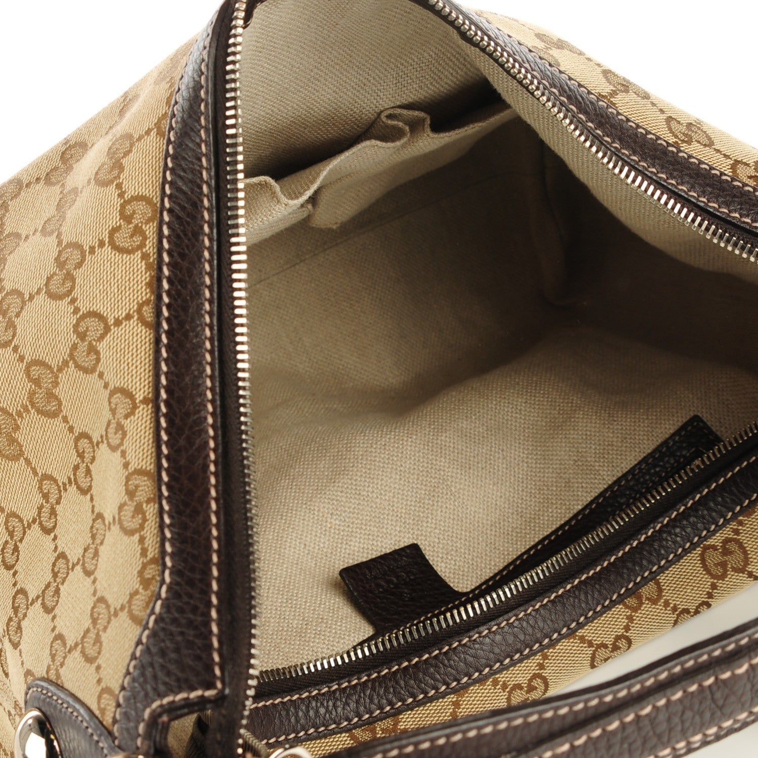 Gucci Monogram Medium Icon Bit Hobo Dark Brown 5 of 7