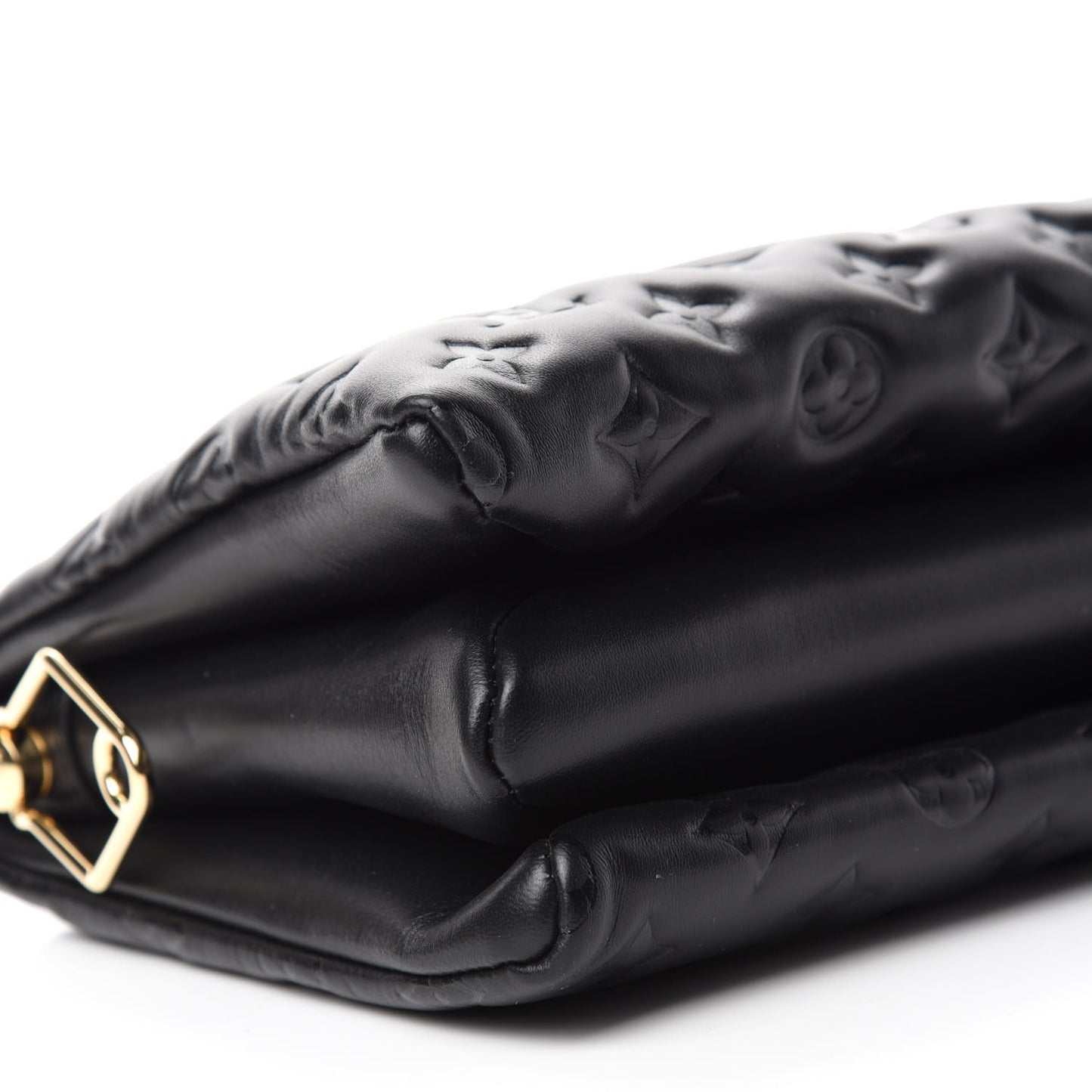 Lambskin Embossed Monogram Coussin PM Black