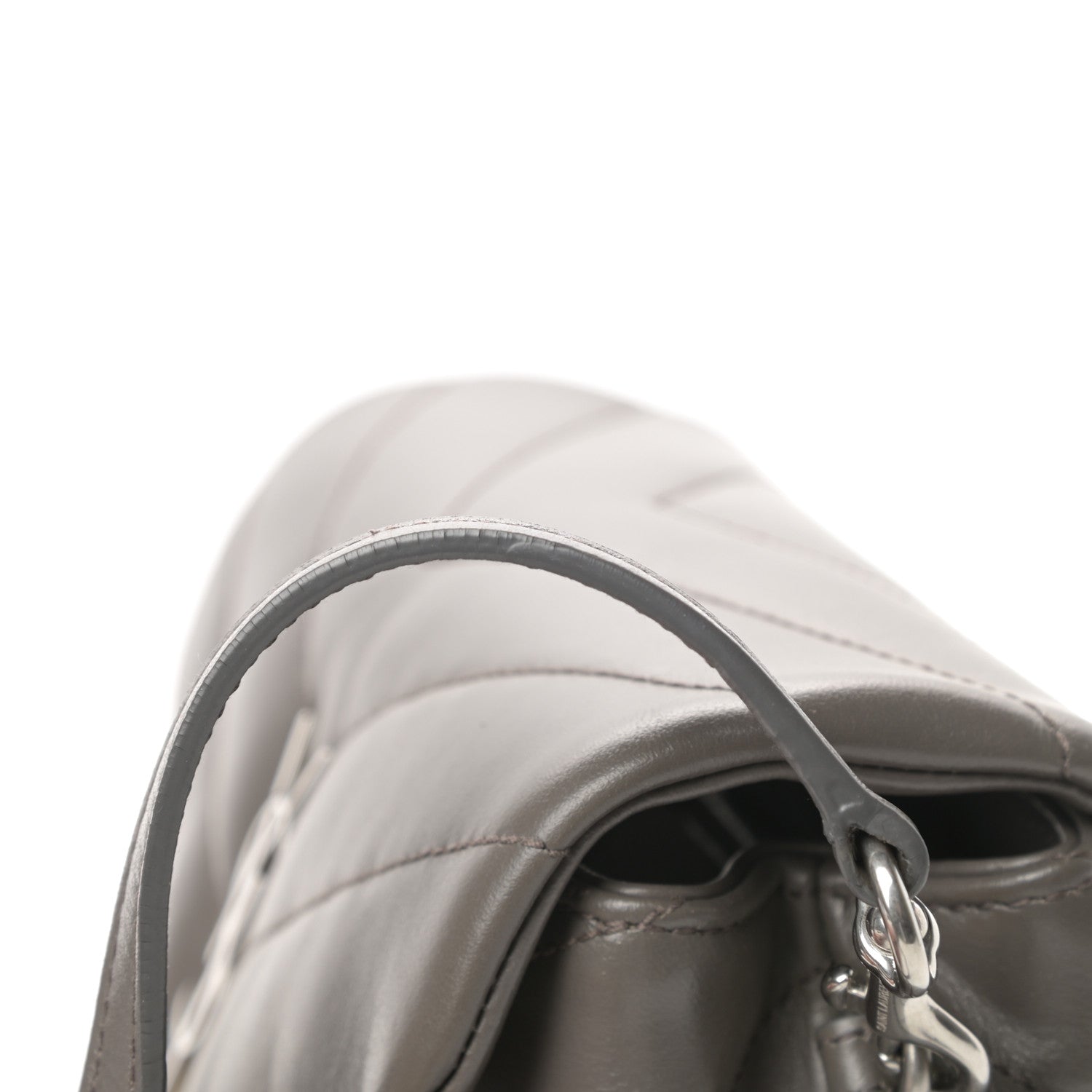 Saint Laurent Calfskin Y Quilted Monogram Toy Loulou Crossbody Bag Storm 15 of 15