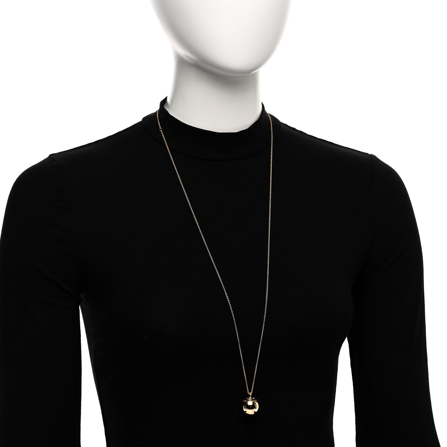 Tiffany 18K Yellow Gold 19mm HardWear Ball Pendant Necklace 2 of 5