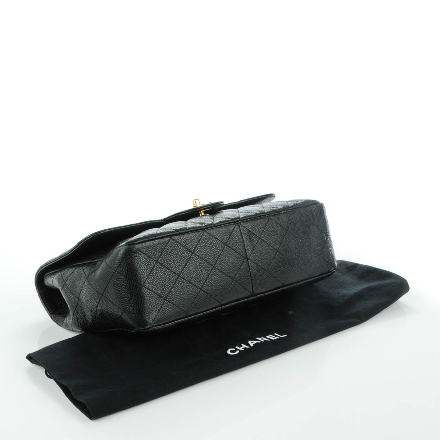Caviar Quilted Jumbo Single Flap Black