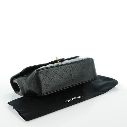 Chanel Caviar Quilted Jumbo Single Flap Black 4 of 8