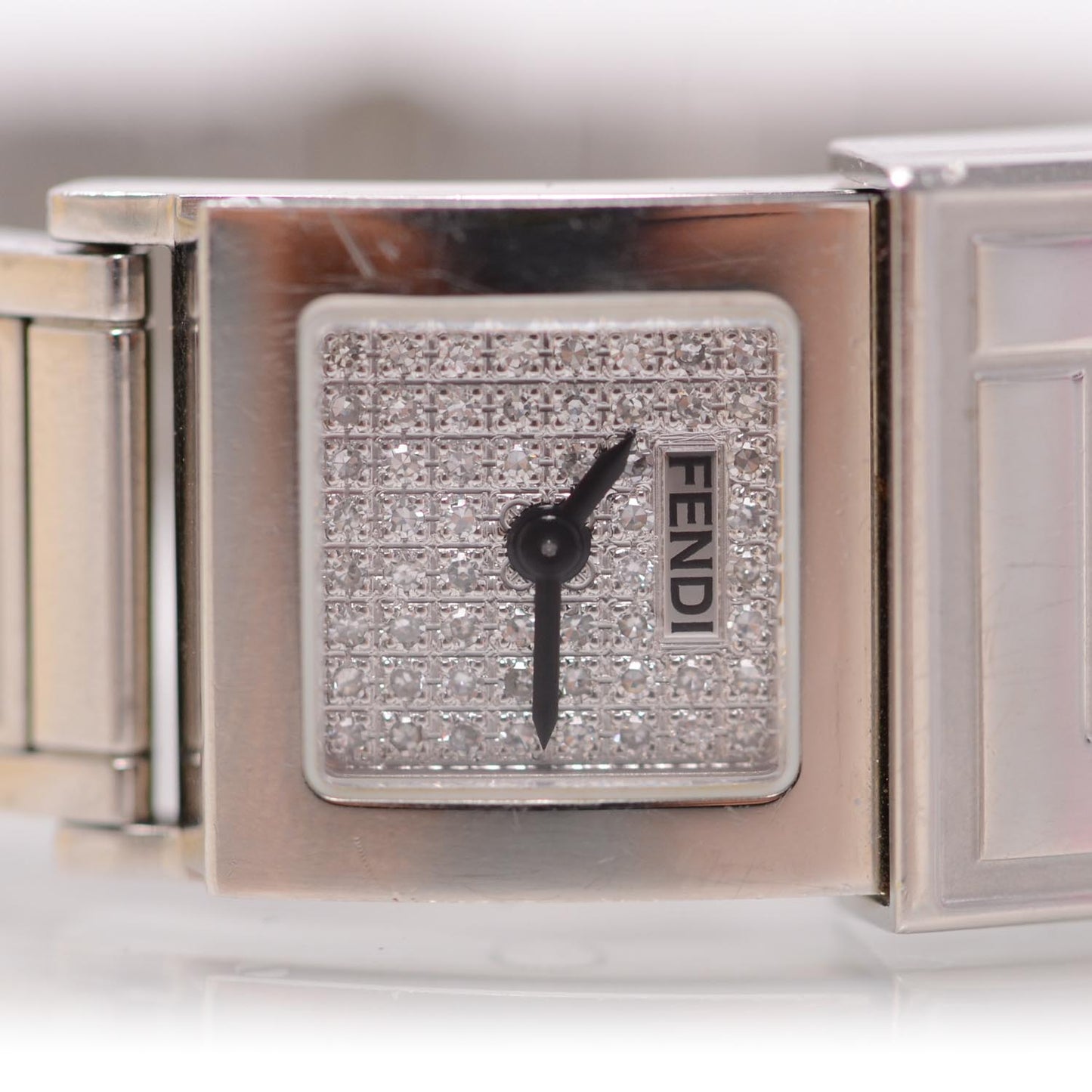 Stainless Steel Diamond Pave 18mm Quartz Watch