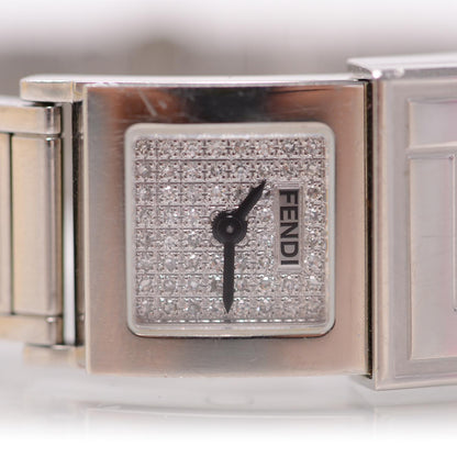 Fendi Stainless Steel Diamond Pave 18mm Quartz Watch 7 of 8