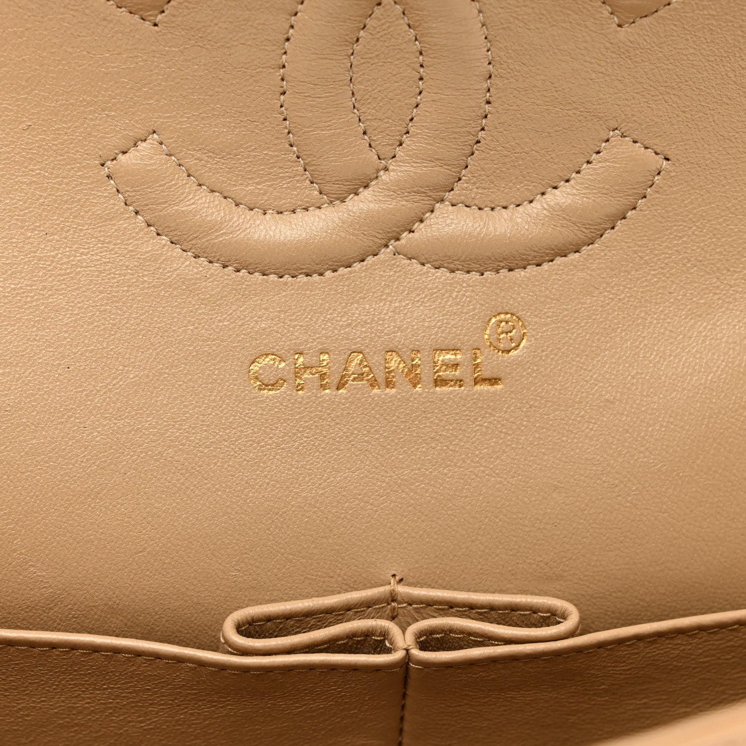 Chanel Lambskin Quilted Medium Double Flap Beige 7 of 13