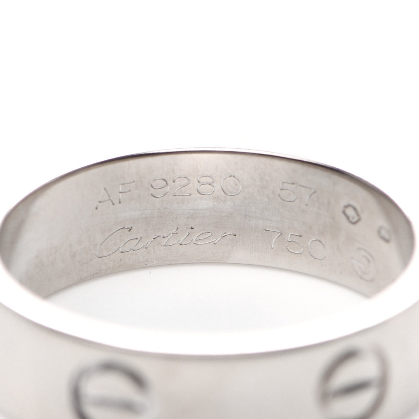 18K White Gold 5.5mm LOVE Ring 57 8