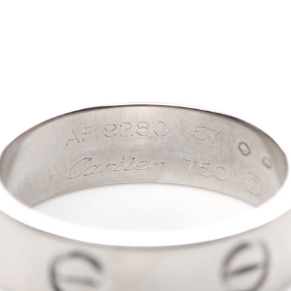Cartier 18K White Gold 5.5mm LOVE Ring 57 8 4 of 5