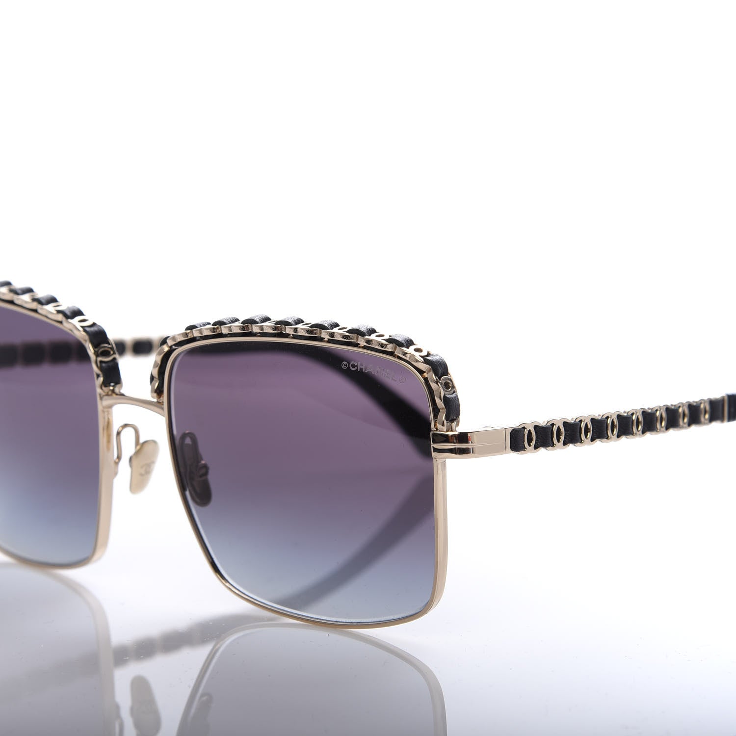 Chanel Metal Square Chain Sunglasses 71369 Grey 7 of 8