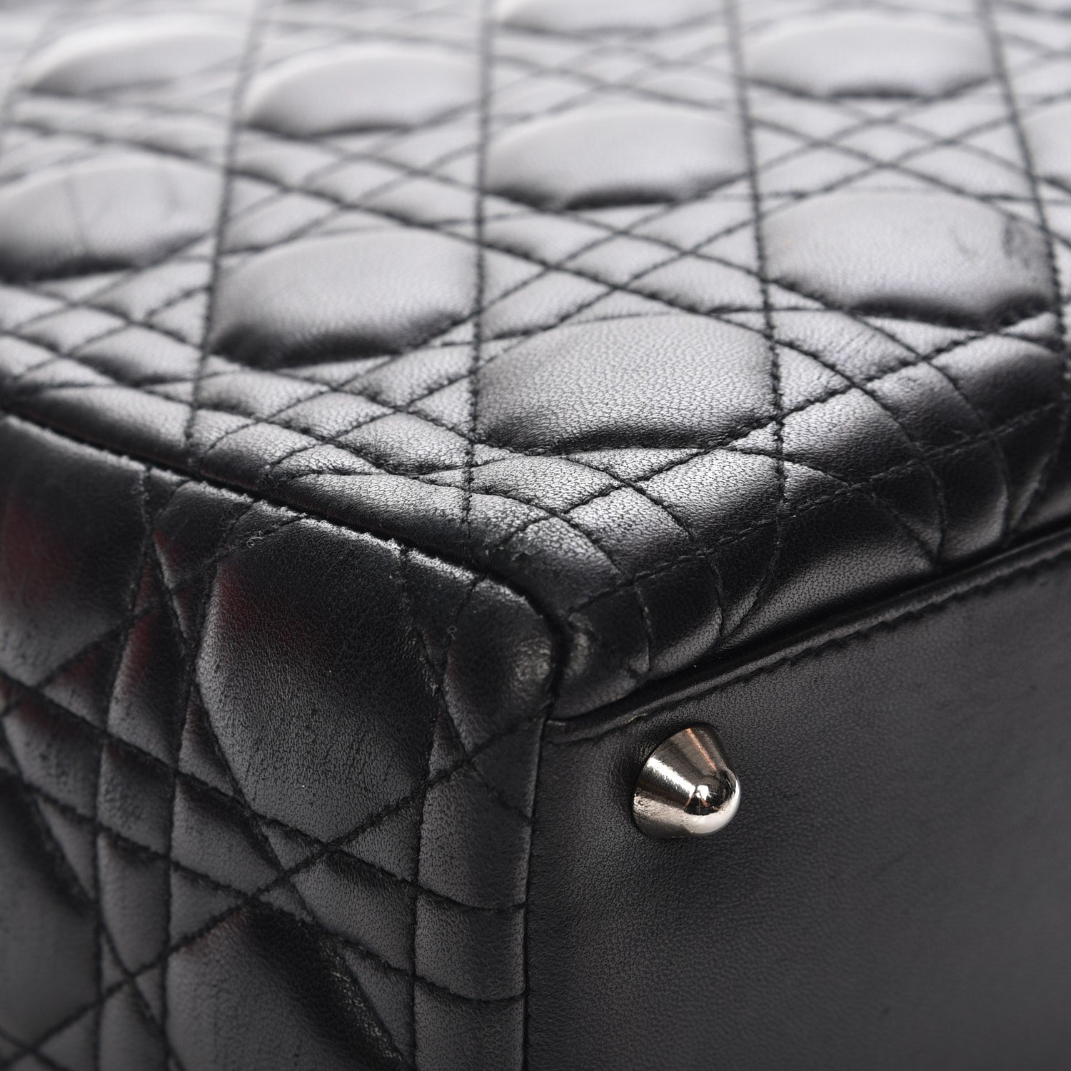 Christian Dior Lambskin Cannage Large Lady Dior Black 10 of 10