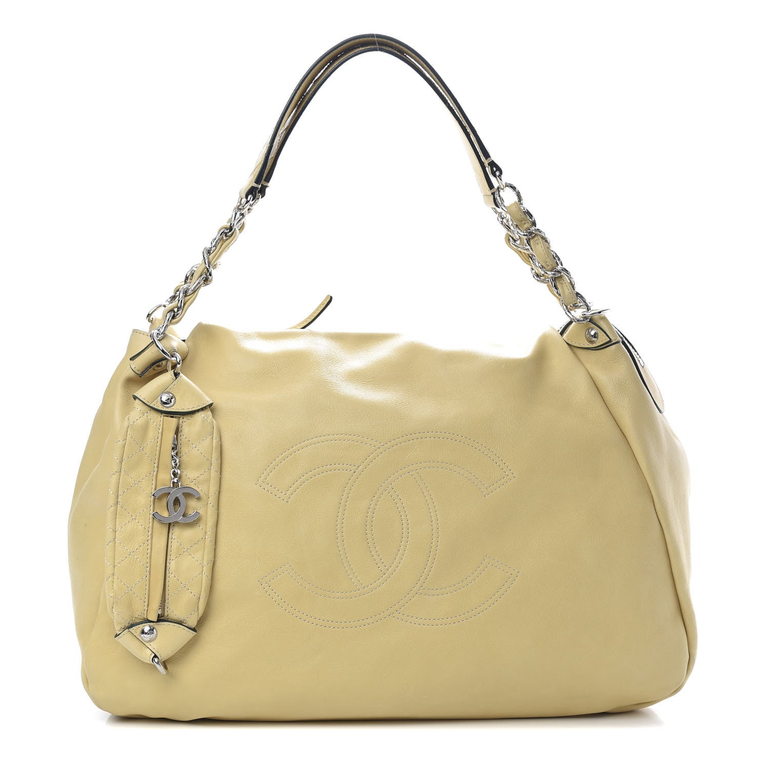 Chanel Lambskin Large Edgy Hobo Beige 1 of 15