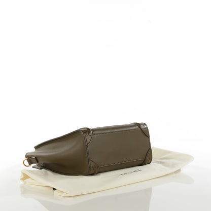 Celine Smooth Calfskin Nano Luggage Olive 4 of 7