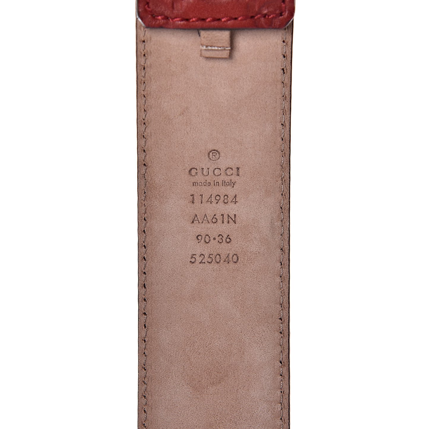 Guccissima Interlocking G 40mm Belt 90 36 Red