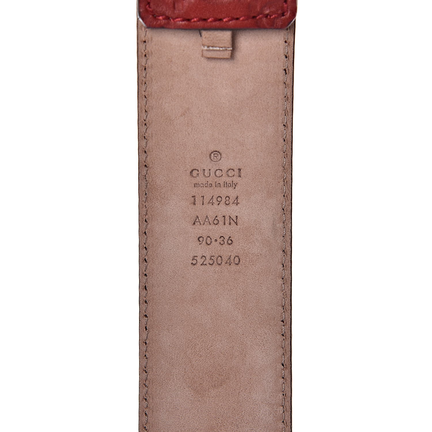 Gucci Guccissima Interlocking G 40mm Belt 90 36 Red 4 of 6