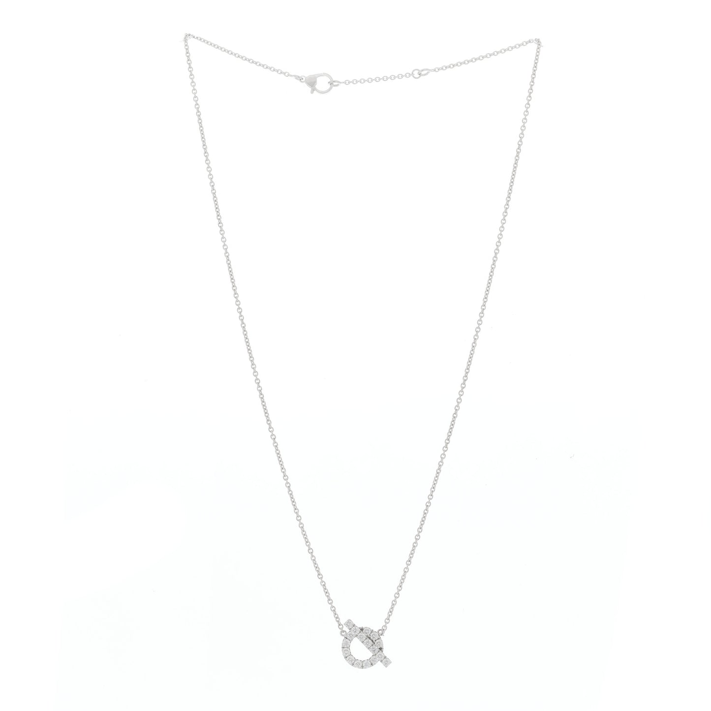 18K White Gold Diamond Finesse Pendant Necklace