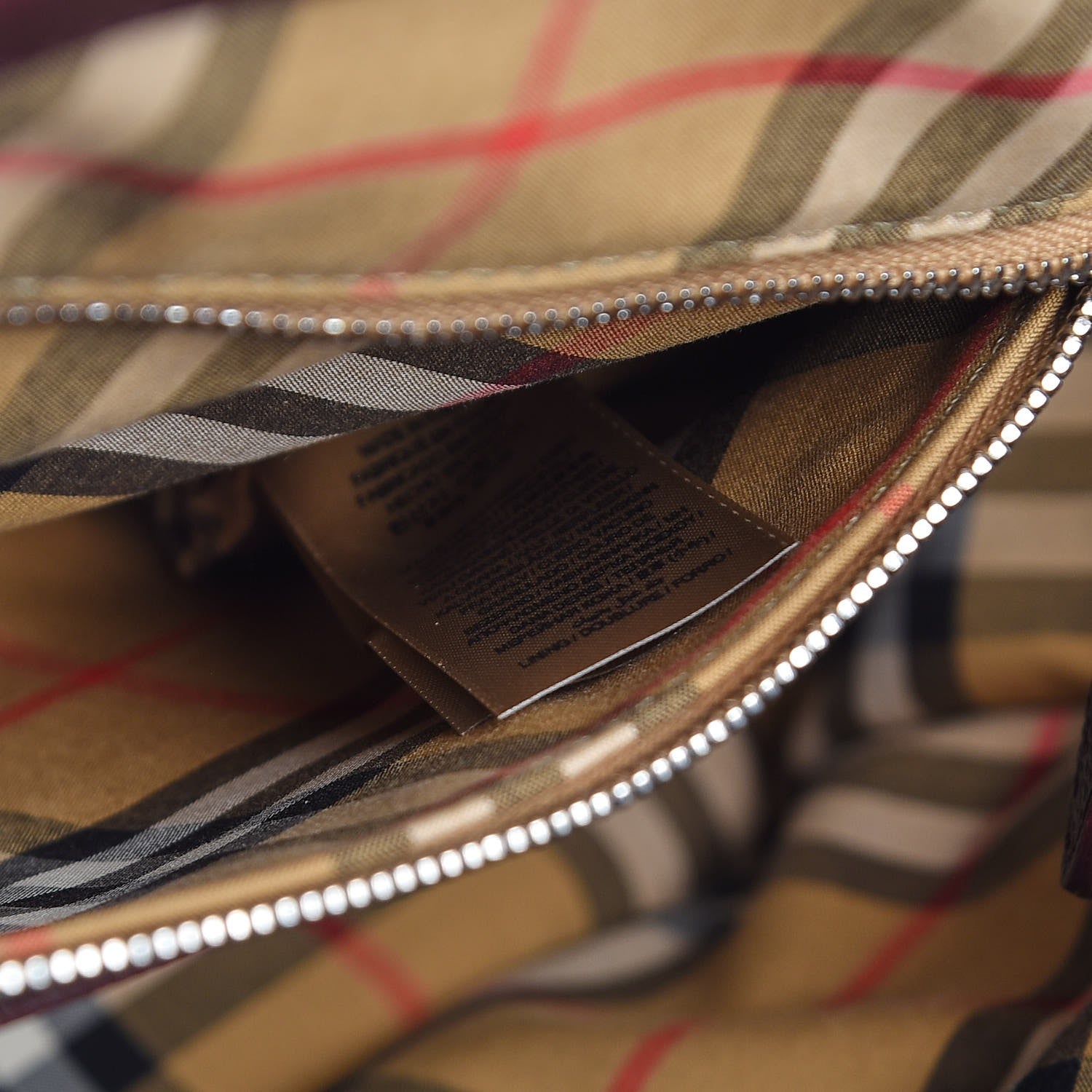 Burberry Derby Calfskin House Check Medium Banner Tote Burgundy 8 of 8