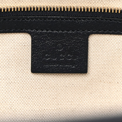 Gucci Straw Lux Calfskin Web Medium Ophidia Shopping Tote Dark Natural Blue 6 of 10