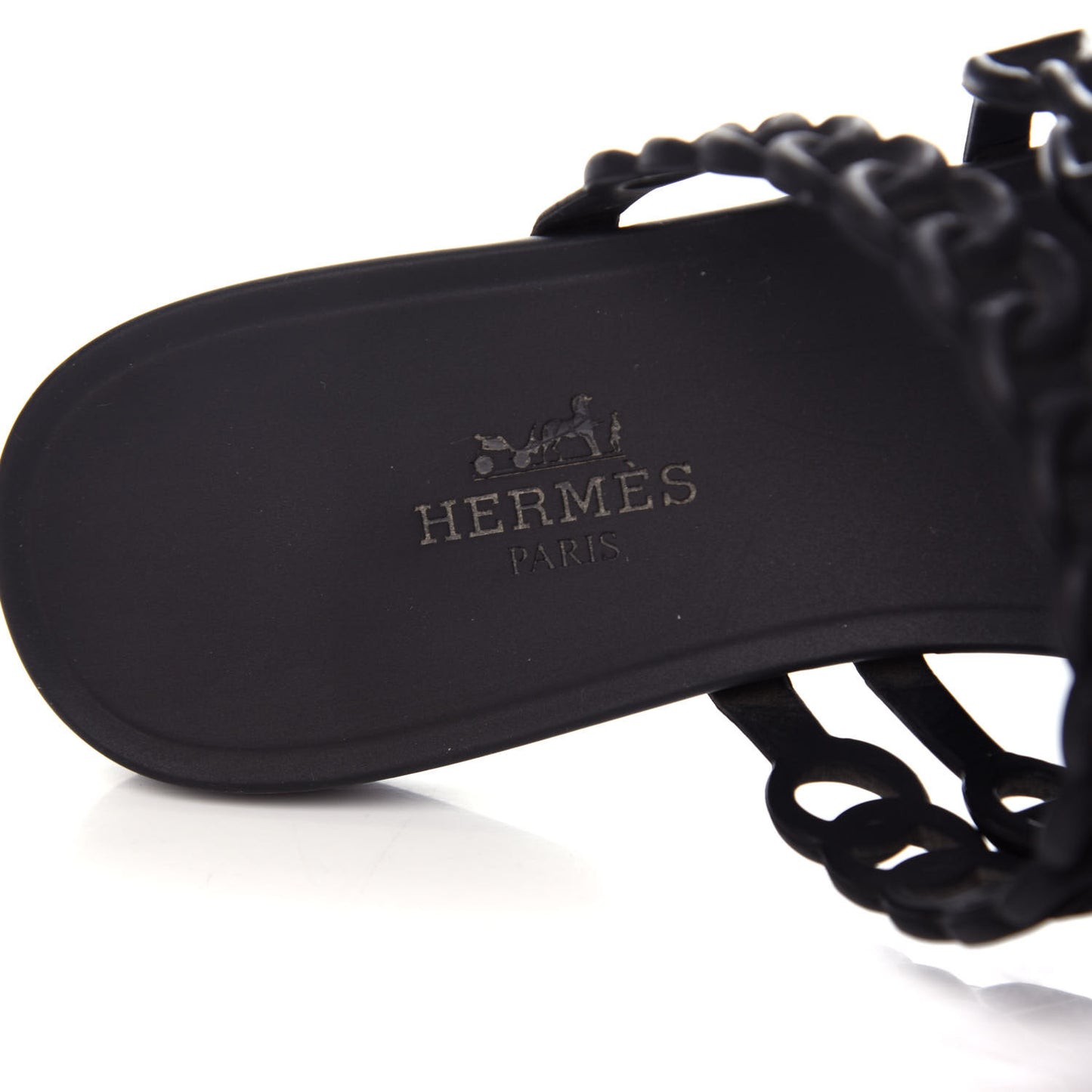 Rubber Chaine d'Ancre Nude Sandals 36 Black