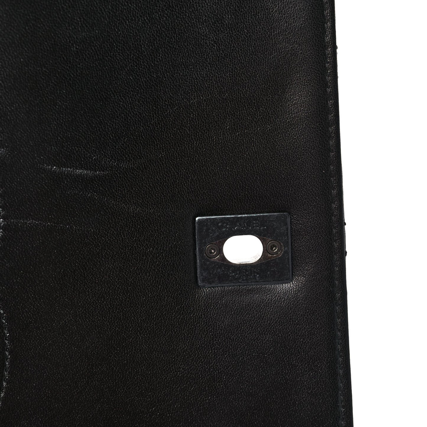 Lambskin Quilted Large Trendy CC Dual Handle Flap Bag Black