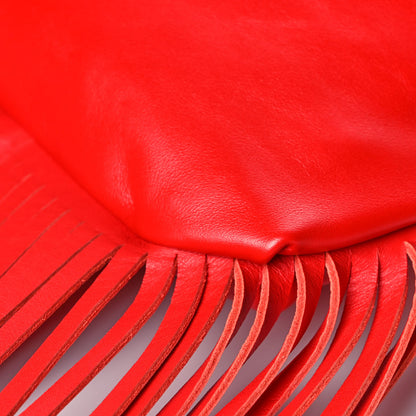 Bottega Veneta Nappa The Fringe Pouch Shoulder Bag Red 10 of 12