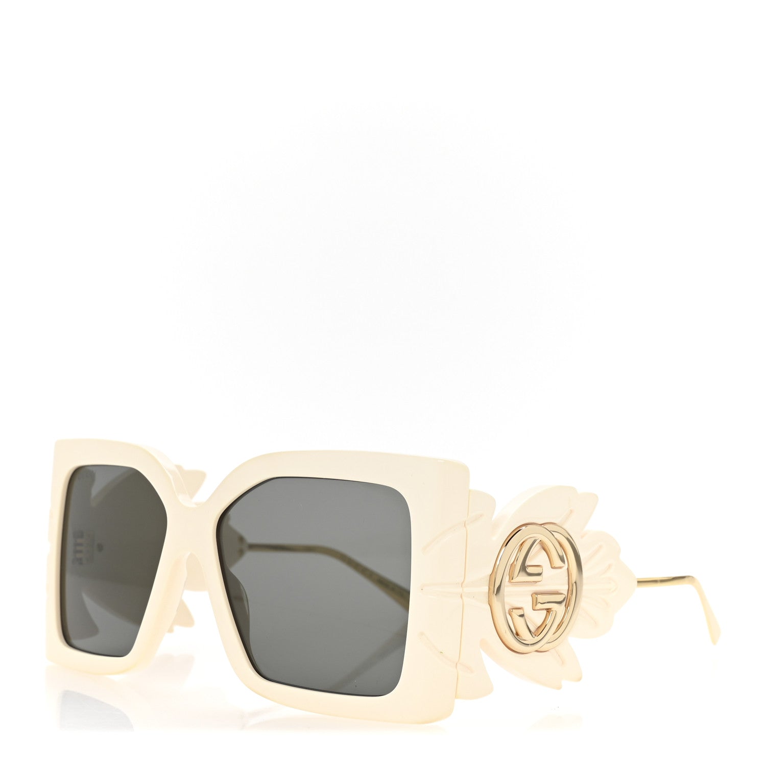 Gucci Acetate Square Frame Wing Sunglasses GG0535S Ivory 1 of 8