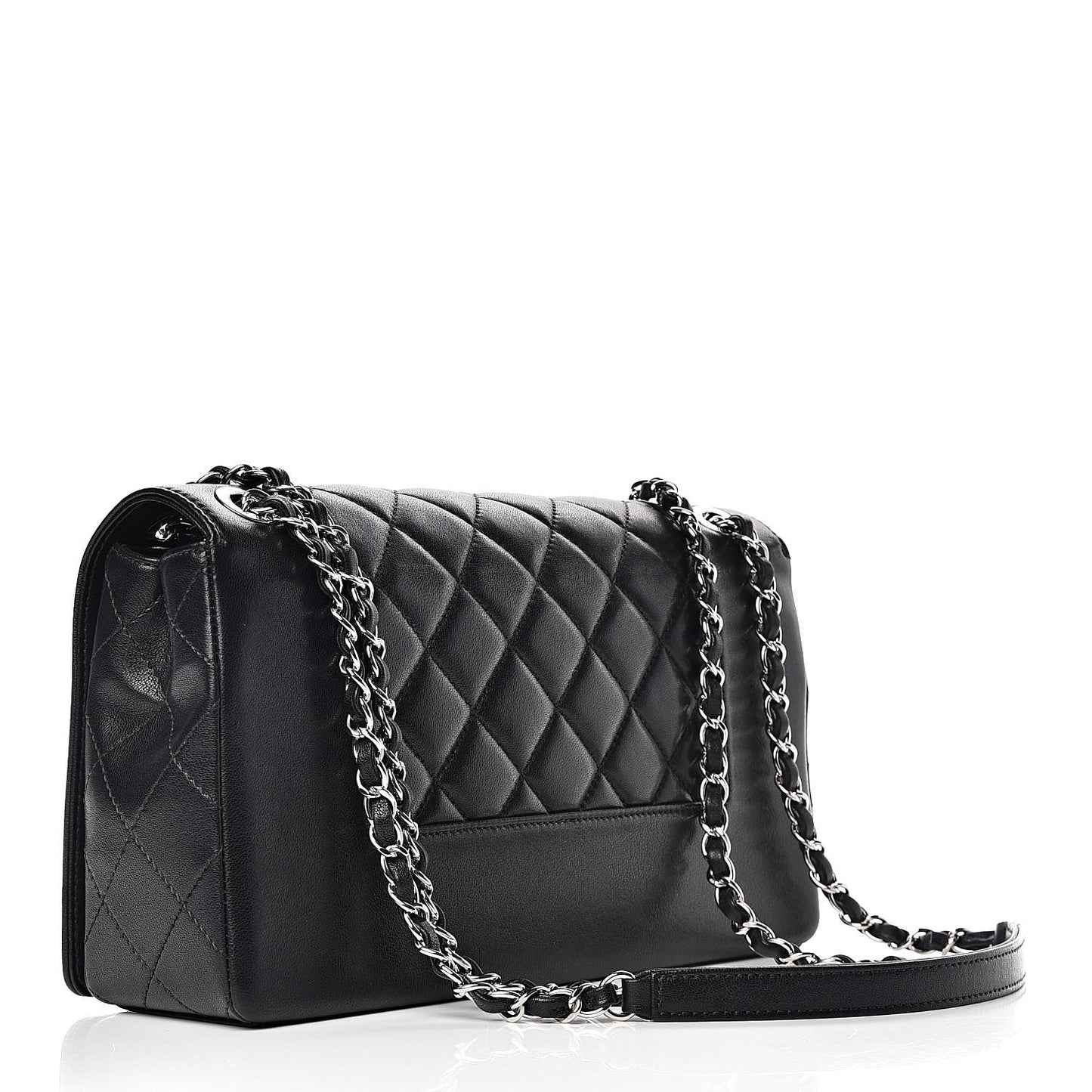Sheepskin Quilted Vintage Mademoiselle Flap Black
