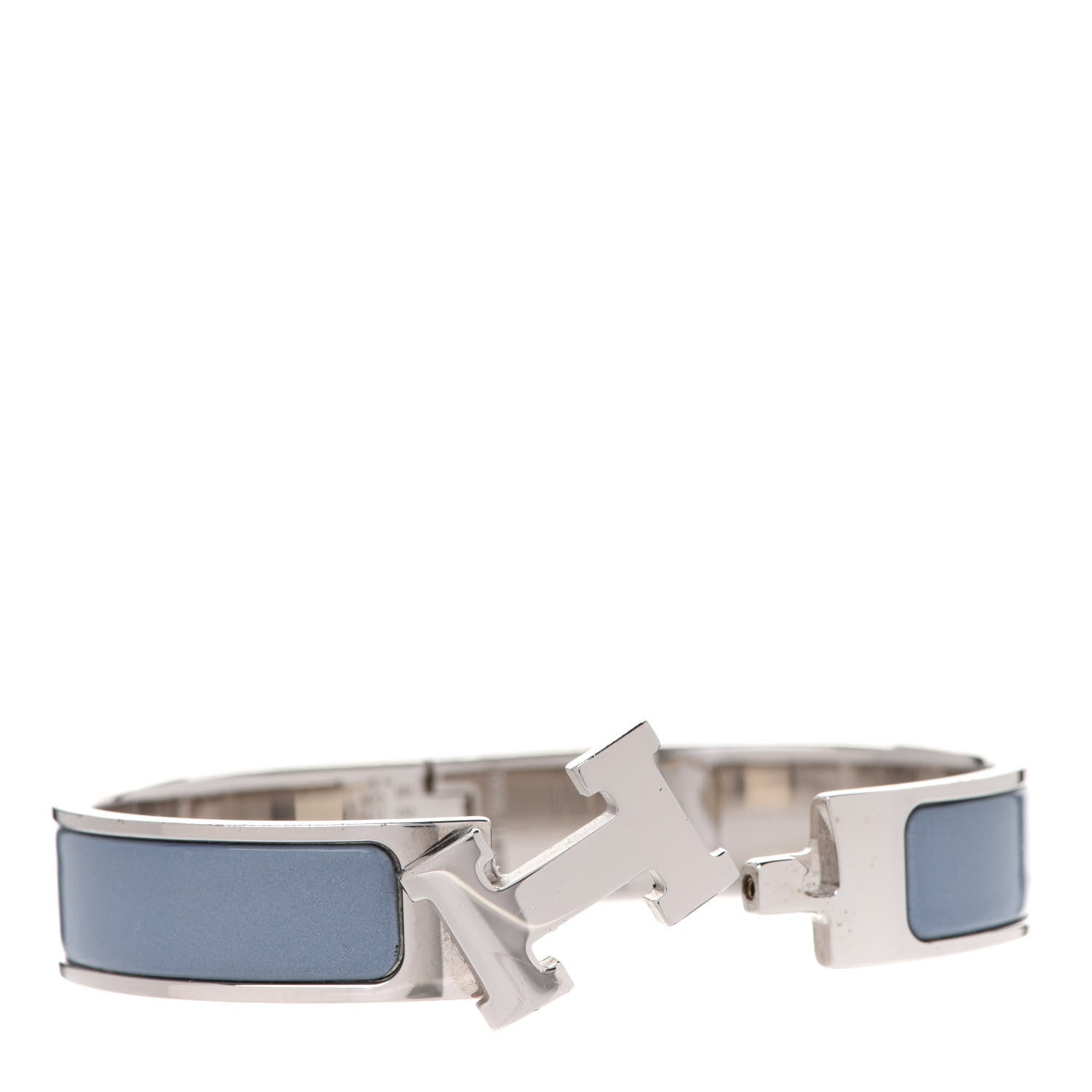 Hermes Enamel Narrow Clic Clac H Bracelet PM Gris Orage 5 of 6