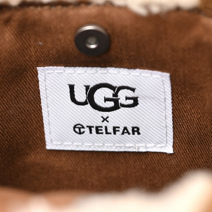 Telfar X UGG Suede shearling Small Shopping Bag Chestnut 6 of 9