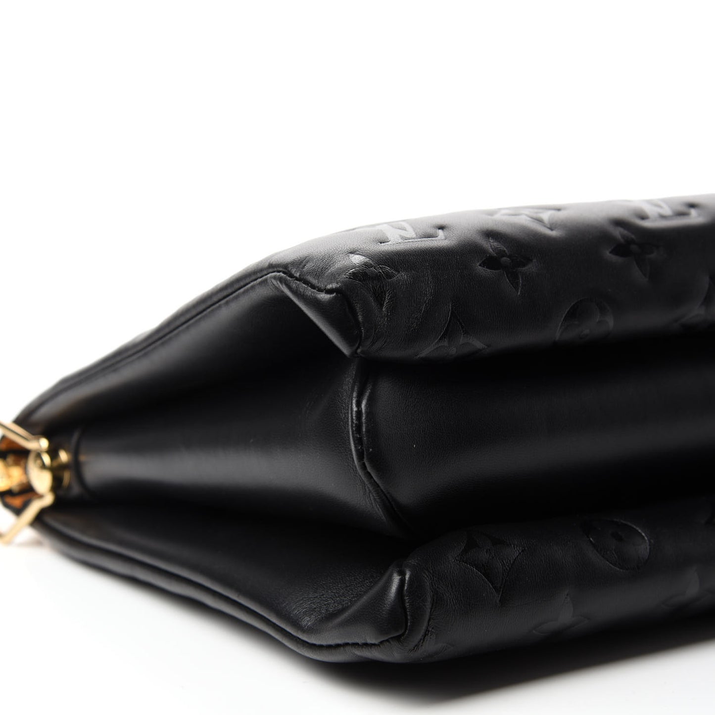 Lambskin Embossed Monogram Coussin MM Black
