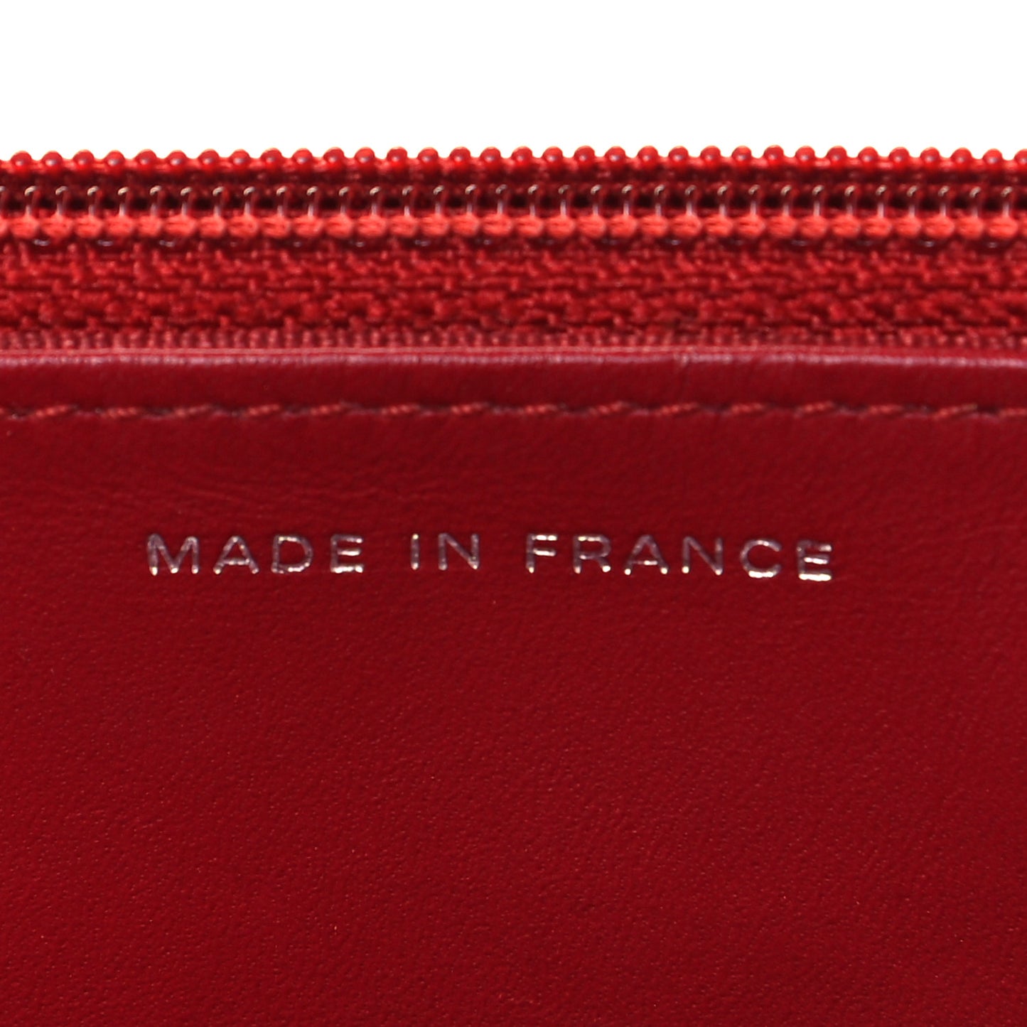Caviar Quilted Wallet on Chain WOC Red