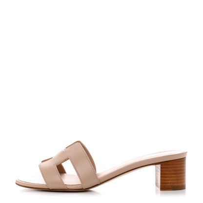 Hermes Calfskin Oasis Sandals 36.5 Beige Nude 1 of 9