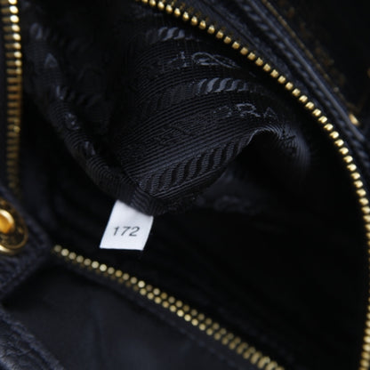 Prada Tessuto Vitello Leather Tote Black 8 of 13
