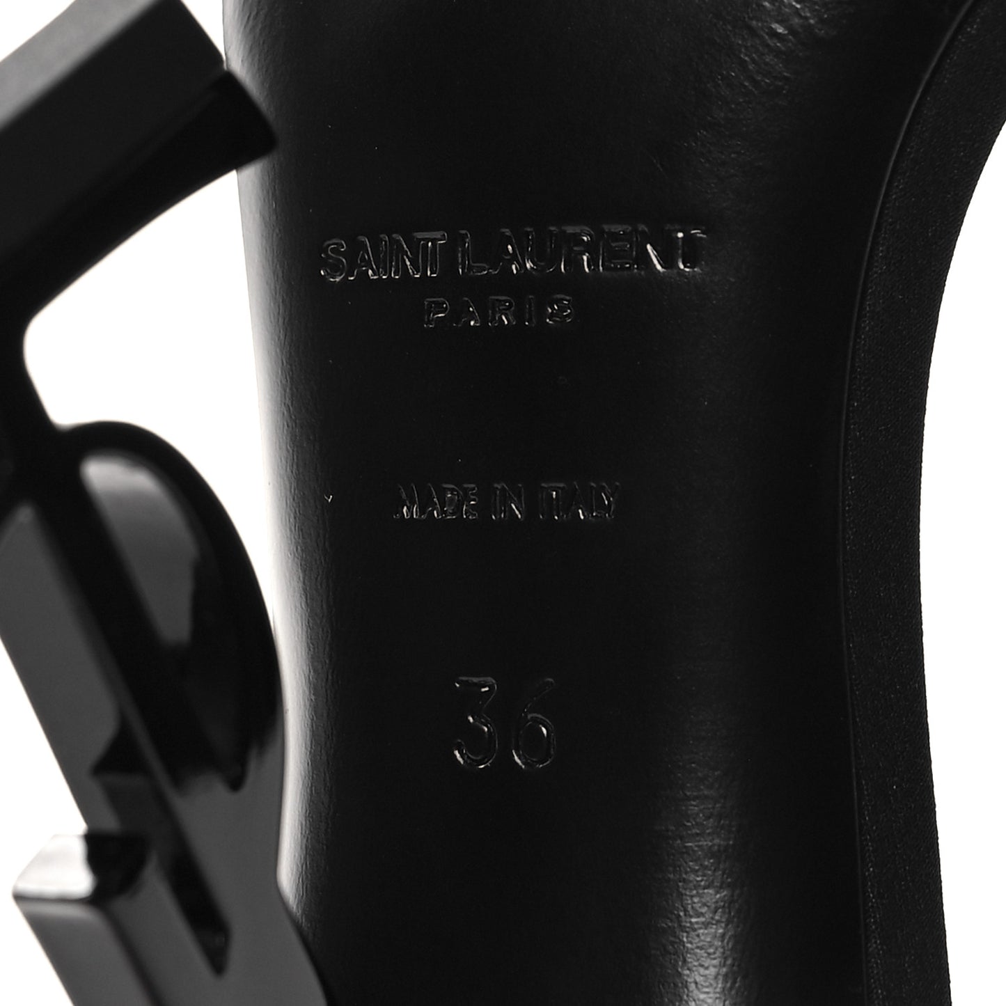 Calfskin Opyum 110 Sandals 36 Black